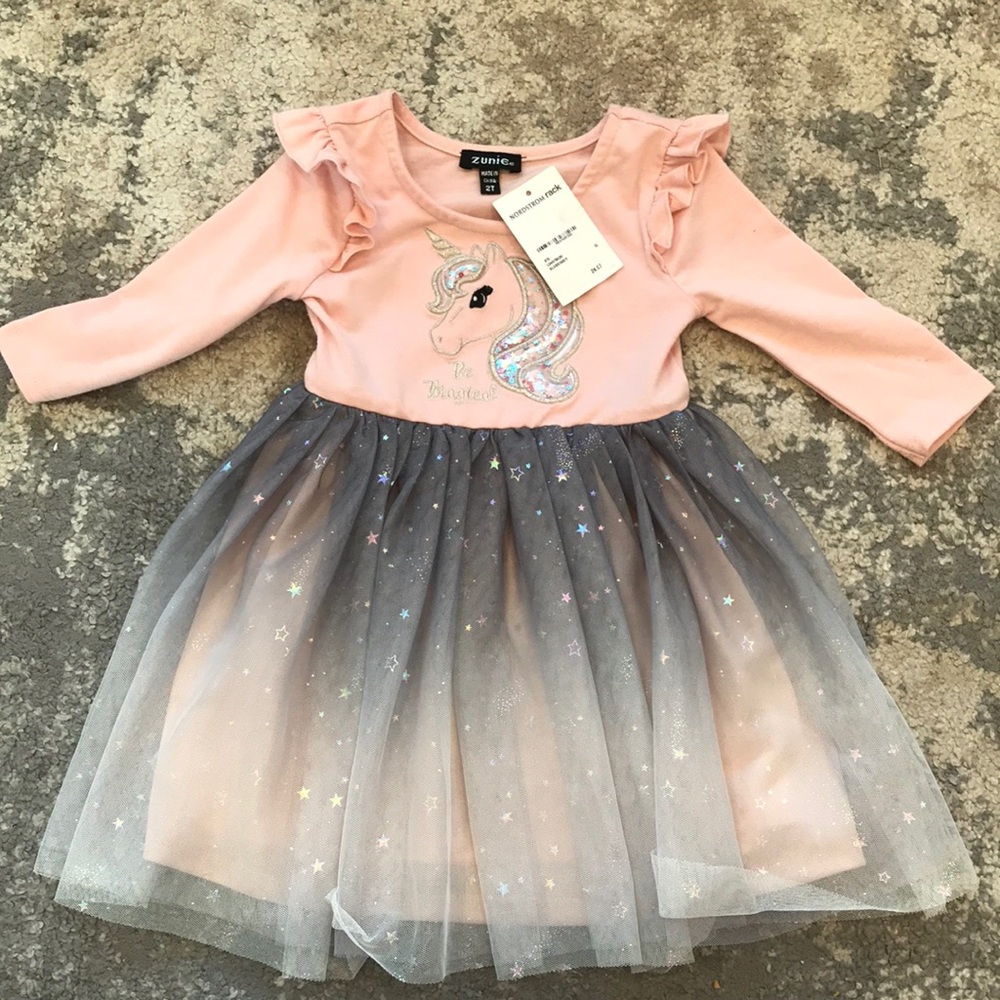 Zunie toddler dress pink